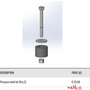 Podkładka spustu nadmiernego ciśnienia Cadel pelet piecyki