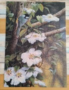 Puzzle ułożone 500el 34x48cm ptak kwiaty RADOM