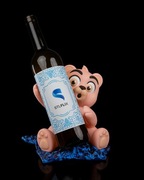 Uchwyt na Butelkę Miś Teddy Designerski Stojak na Wino Miś
