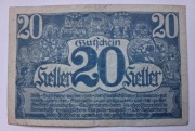 Notgeld - Gutschein, Austria, Linz, 20 Heller, 1920