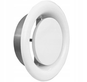 Anemostat wyciągowy VCE 125 biały metalowy + ramka