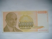 BANKNOT JUGOSŁAWIA 500000 Dinarów 1994 r.