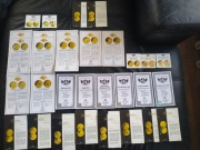 Certyfikat i Broszura do srebrna i złota moneta oraz numizmat