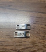 Blaszki na sznurówki AF1 srebrne i czarne 