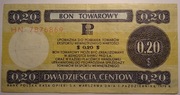 BON TOWAROWY 20 CENTÓW 1979. (081)