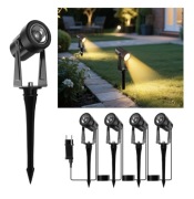 Globelit Oświetlenie ogrodowe LED, kabel 14 m, 4 sztuk, regulacja 360°