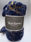 Koc 160x200 ze złotymi zdobieniami 