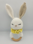 Grzechotka Króliczek prezent królik na szydełku  handmade 