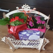 Koszyk na prezent ze sklejki