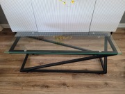 Stolik okolicznościowy metal/szkło