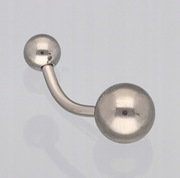 Kolczyk do pępka z gwintem wewnętrznym, tytanowy 