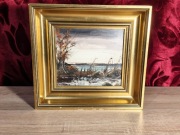 Stary obraz na dykcie HARRY BONDE PETERSEN (1918-1999) .