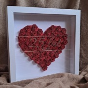 Ramka 3D - serce | Prezent na rocznicę ślubu / związku
