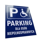 Metalowa tabliczka PARKING dla osób NIEPEŁNOSPRAWNYCH dowolna treść
