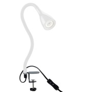 BK Licht BKL1122 | lampa biurkowa przykręcana biała elastyczna giętka 