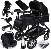 Wózek dziecięcy spacerówka, fotelik samochodowy Loops 3w1 czarny KESSER