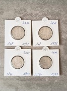 Zestaw 4 monet bez znaku mennicy