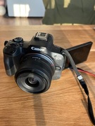 Aparat bezlusterkowy CANON EOS R50 + Obiektyw pełny zestaw z pudełkiem