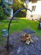 Grill Ogrodowy 360 stopni kołowrotek