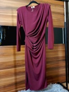 Sukienka wieczorowa bordo MIDI 