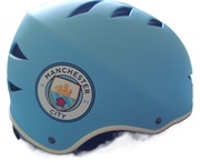 Kask HardnutZ rower/skateboard, błękitny z logo Manchester City