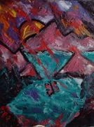 Obraz olejny na płótnie 40 50 abstrakcja 