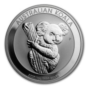 Srebrna moneta z australijskim wizerunkiem koali z 2020 r., 1 uncja.