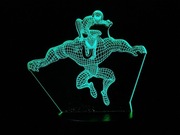 Spiderman 3D akrylowe światło nocne USB Stereo lampa biurkowa LED