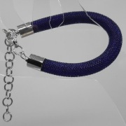 Bransoletka Ukryte marzenia 26 Granatowy Mat mocna siatka Stardust Handmade