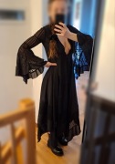 Killstar Misty Night Maxi, długa sukienka w stylu lat 70, M, Killstar