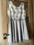 Okazja!! Sukienka szara. Rozmiar 48. Długość: 92 cm biust : 110 cm
