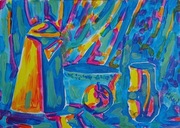 obraz do salonu martwa natura Picasso style kubizm