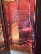 Parawan 6 - częściowy róża czerwony