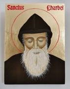 Święty Charbel, oryginał ikona deska tempera