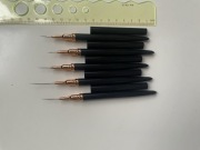 Czarne Pędzelki pędzle do paznokci 5 sztuk Zestaw pędzli do zdobienia