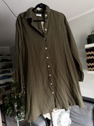 Damska sukienka muślin bawełna zielona khaki Oliwka 44 XXL Kik