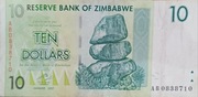 Zimbabwe  - 10 dolarów  - 2007r. 