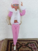 Ubranko dla lalki barbie futerko i spodenki zestaw 5 częściowy 