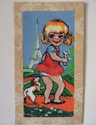 MAKATKA * HAFT KRZYŻYKOWY * RĘKODZIĘŁO * 30 x 56cm