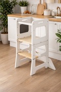 Labebe 2w1 Kitchen Helper – Drewniany podest kuchenny dla dziecka – Biały