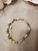 Bransoletka handmade z naturalnych kamieni hematyt jaspis dalmatyński grana