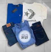 Zestaw ubrań damskich mega paka XS/S Ralph Lauren, T.Hilfiger, Converse 