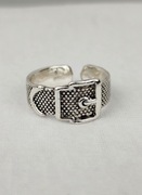 Sygnet pierścionek srebrny pasek