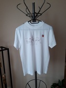 Biała koszulka t-shirt z krótkim rękawem napis Polska rozmiar S M unisex