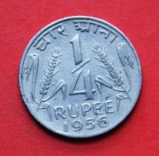 1/4   Rupii  1956 C  r  -   Indie   Kłosy