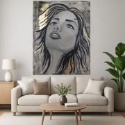 Nowoczesny obraz AKRYL 100x130 - Złocenia - Glamour 