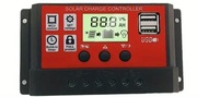 Kontrolery Ładowania paneli słonecznych 60A, 12V/24V MZA60 LCD USB
