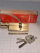 Wkładka patentowa z gałką 40g/30 mosiądz satyna 