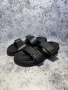 Skórzane Klapki Pier One r. 43 | Black | Bardzo dobry stan Jak Birkenstock