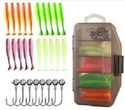 Zestaw przynęt i haczyków 32 sztuki nowe